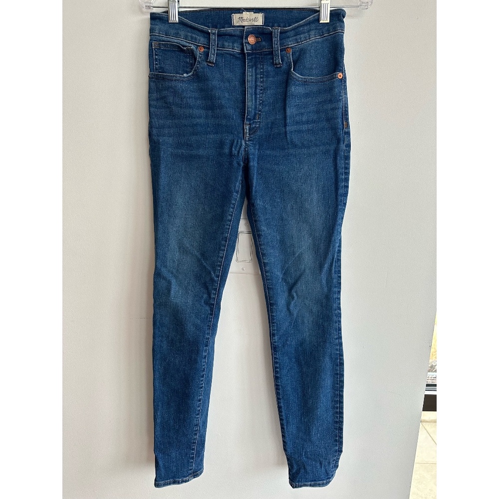 Madewell 9" mid rise skinny jeans in medium wash denim